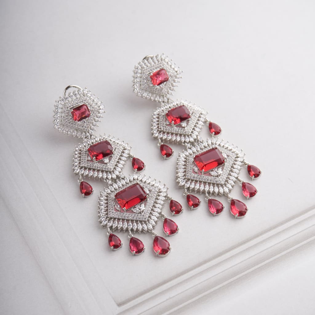 Aiza Earrings - Red