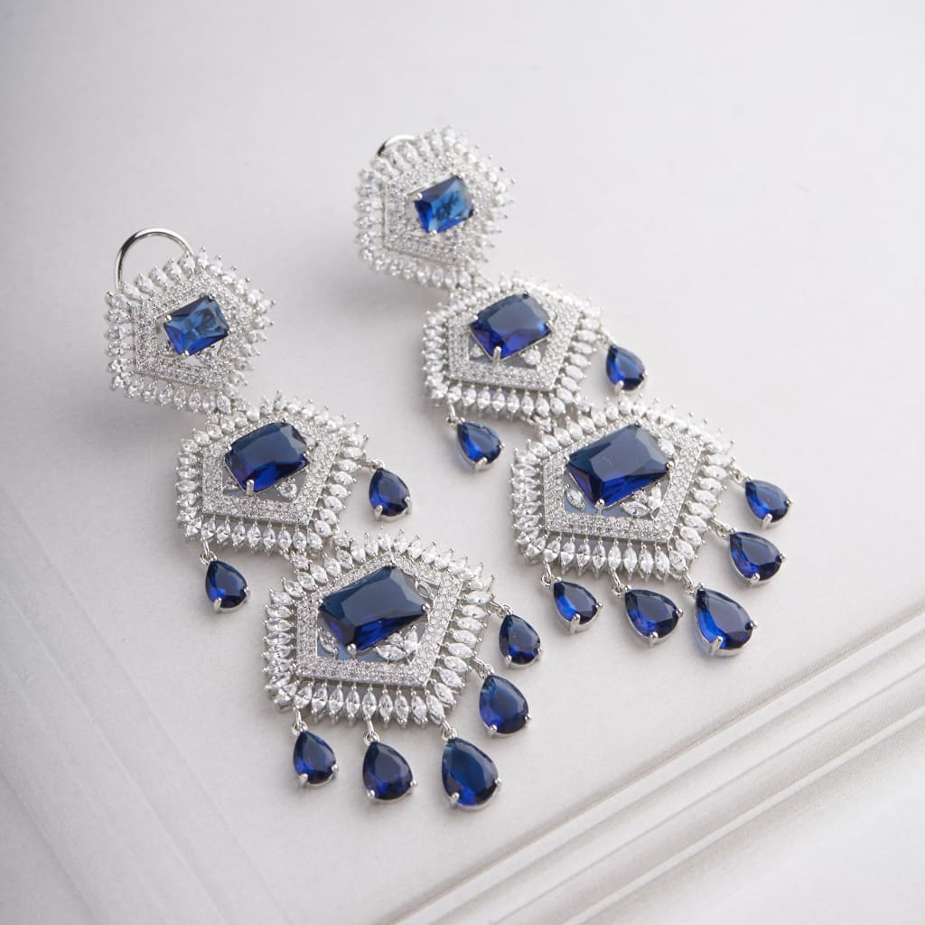 Aiza Earrings - Blue