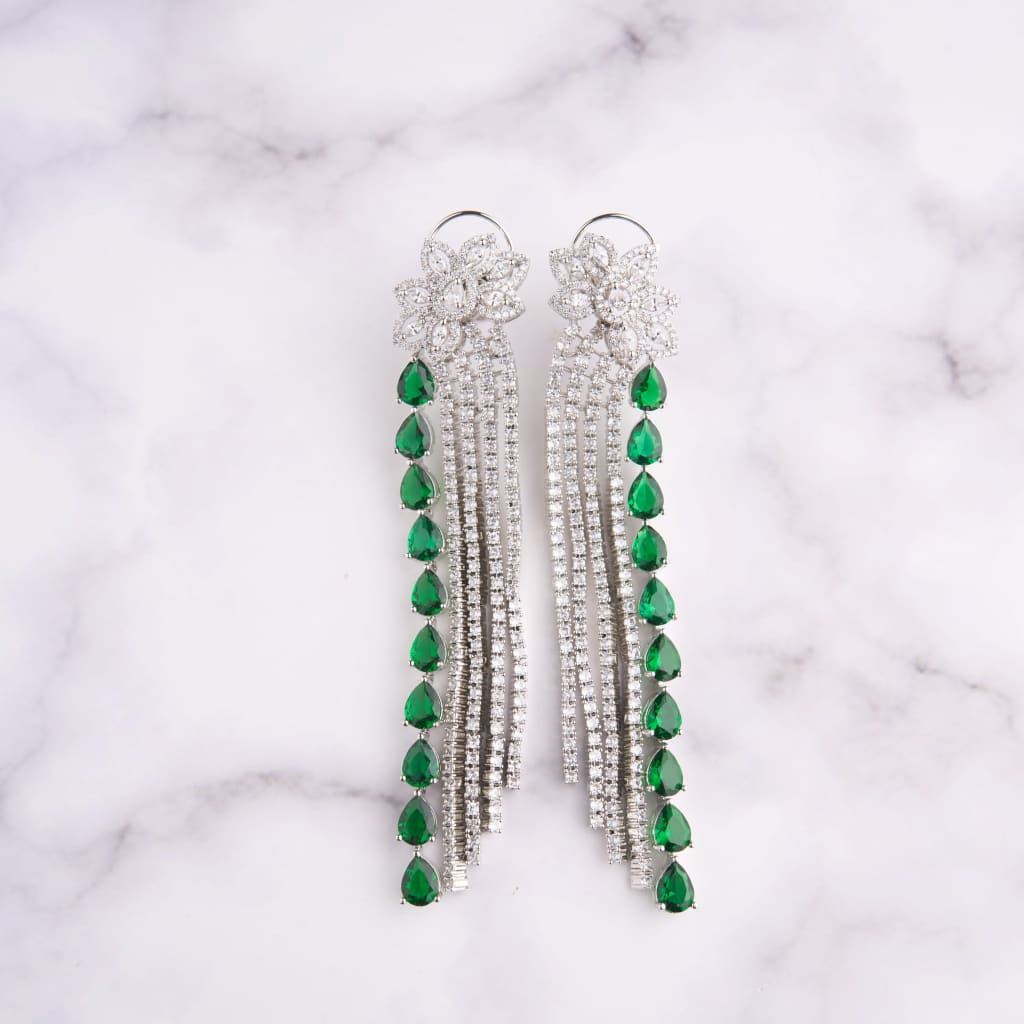 Agastya Earrings - Green