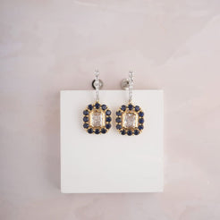 Alica Earrings-Gold - Blue