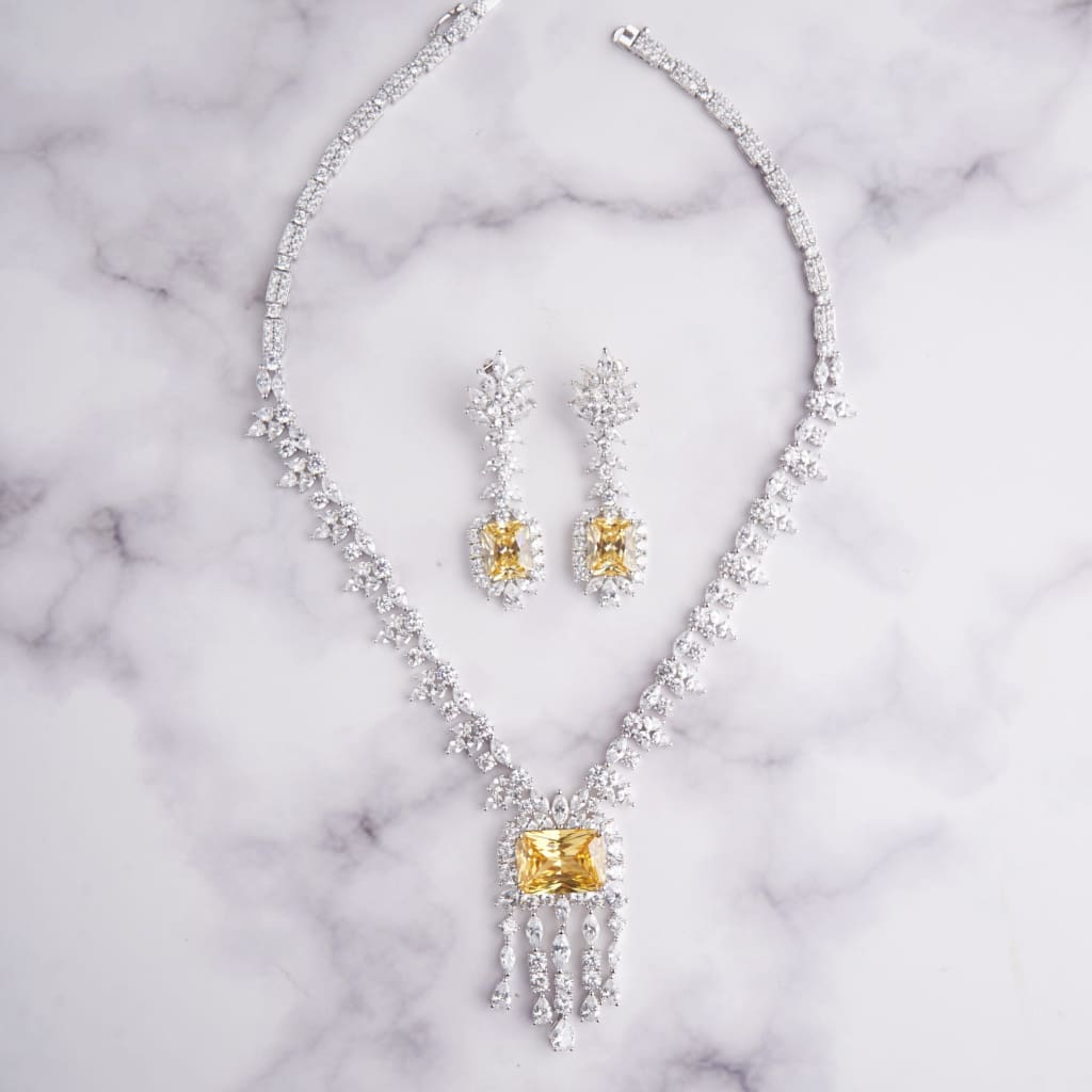 Amelia Necklace Set - Yellow