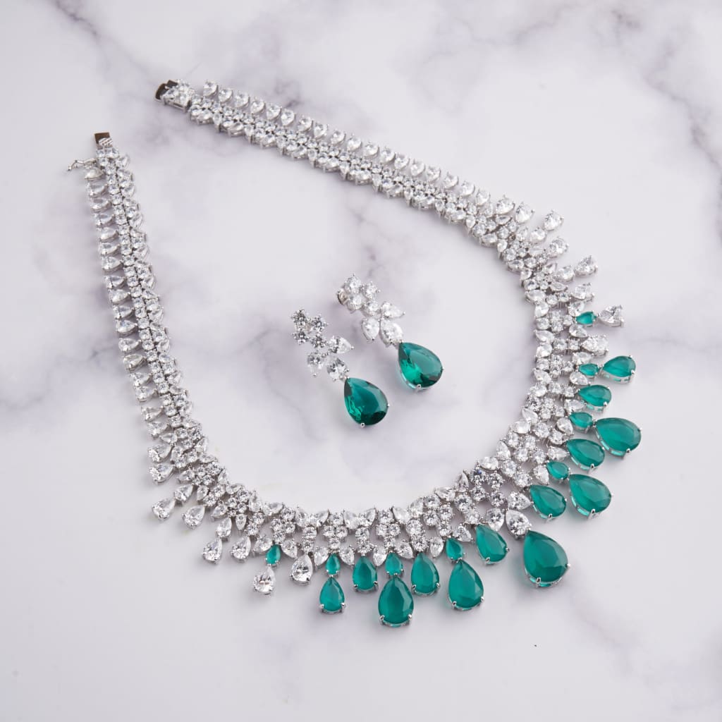 Annika Necklace Set - Green