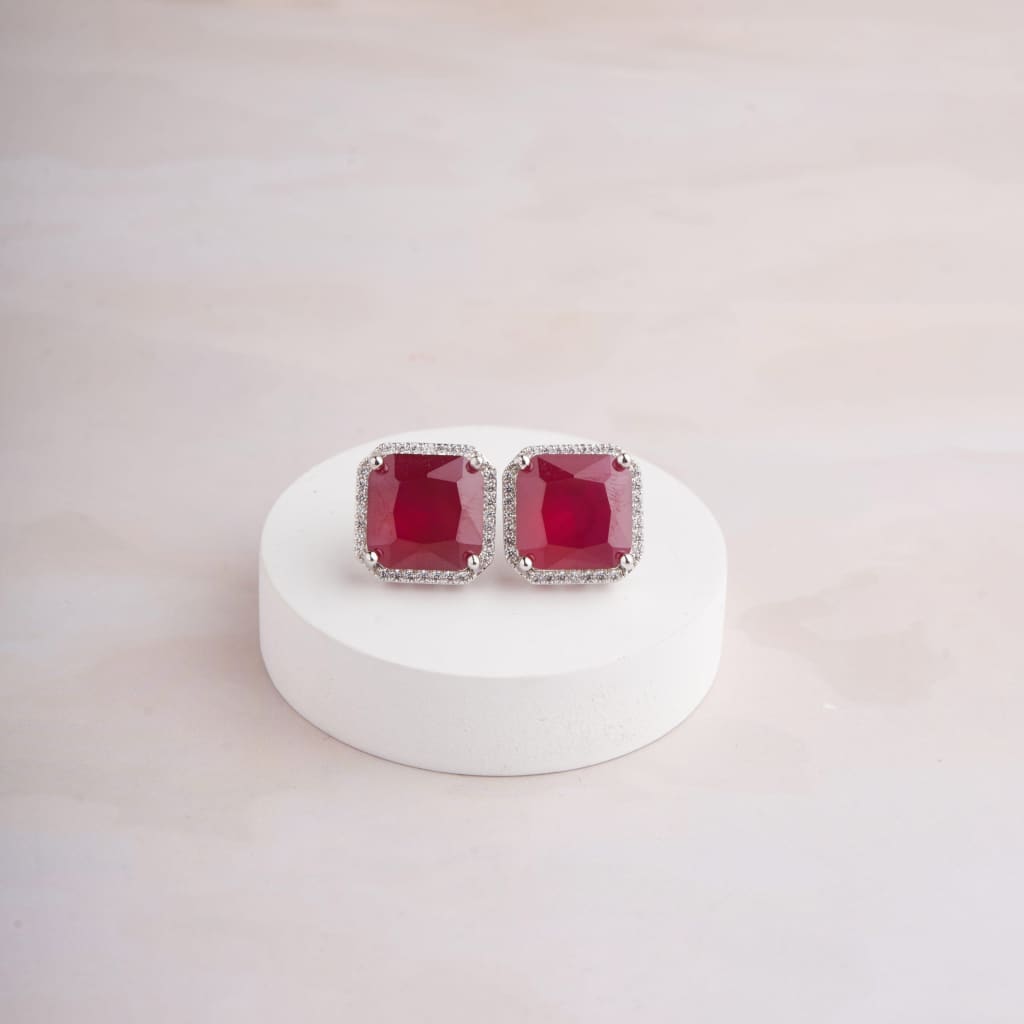 April Earrings - Red