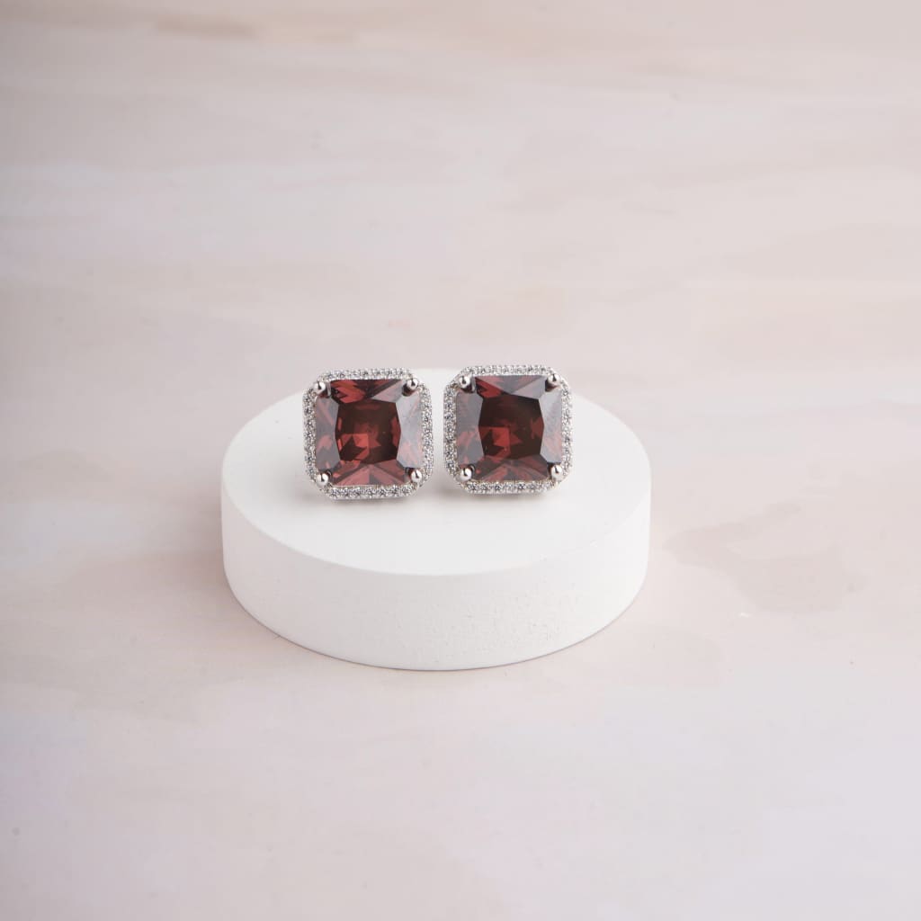 April Earrings - Wine