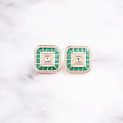 Ardra Earrings - Green