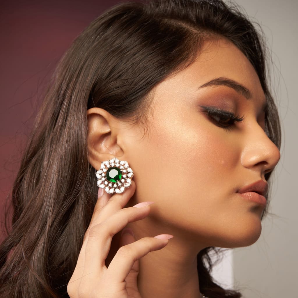 Arya Earrings - Green