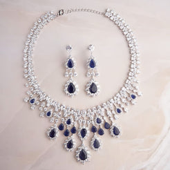 Augusta Necklace Set - Blue