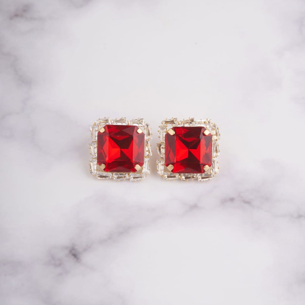 Aurelia Earrings - Red