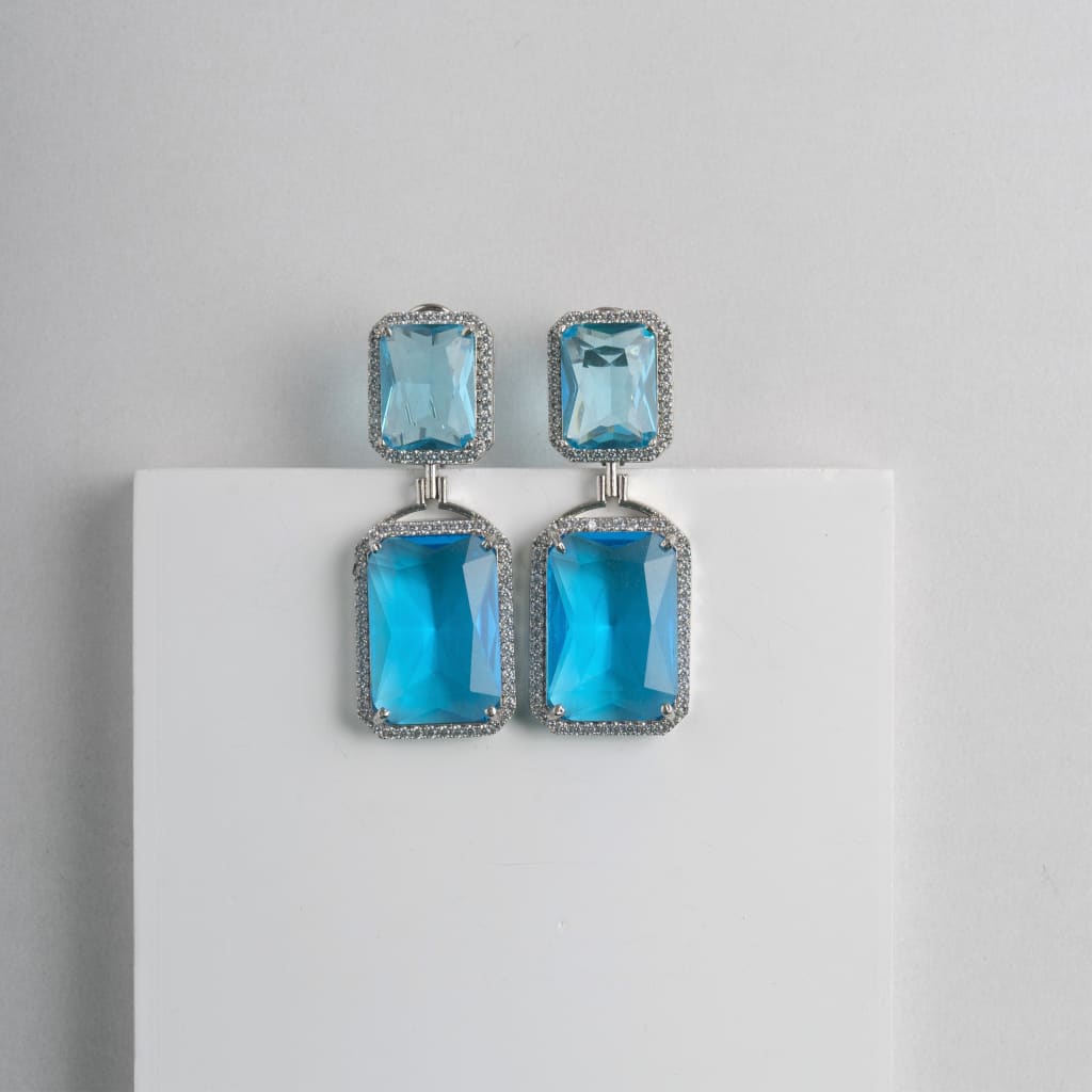 Auro Earrings - Aqua