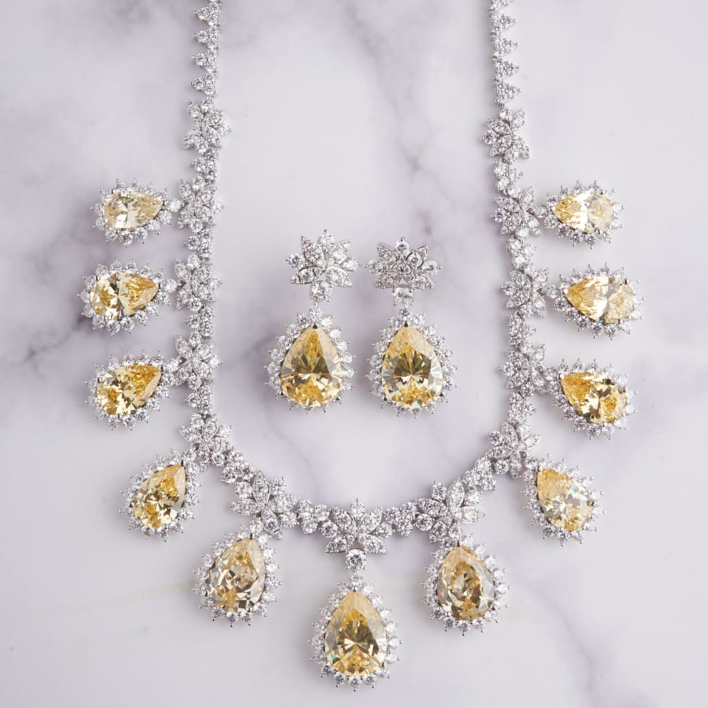 Cecilia Necklace Set - Yellow