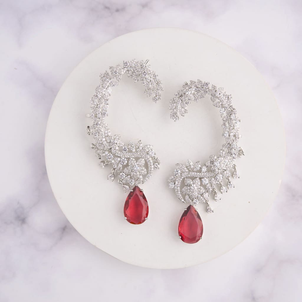 Celestia Earrings - Red