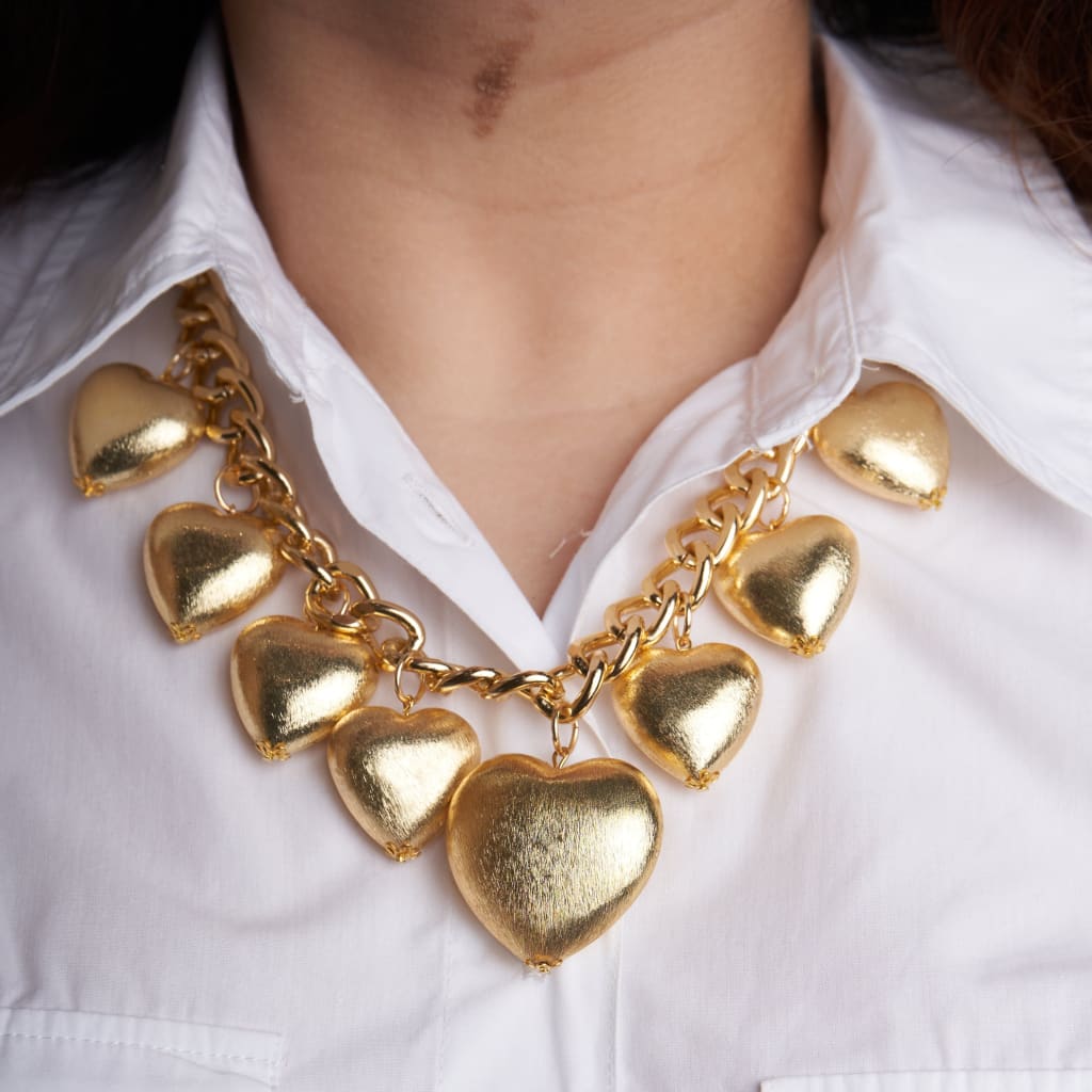 Chunky Hearts Necklace Set