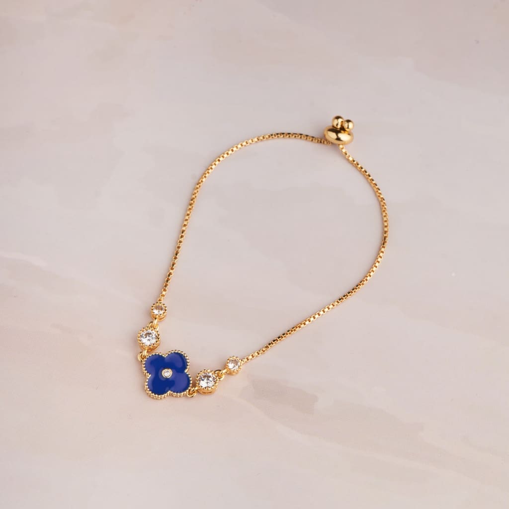 Clover Bolo Zipper Bracelet