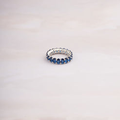 Colour Ovael Ring - Blue / US 6