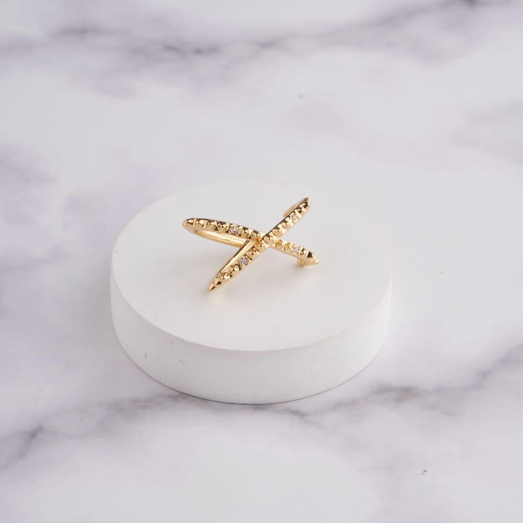 Criss Cross Ear Cuff - Gold