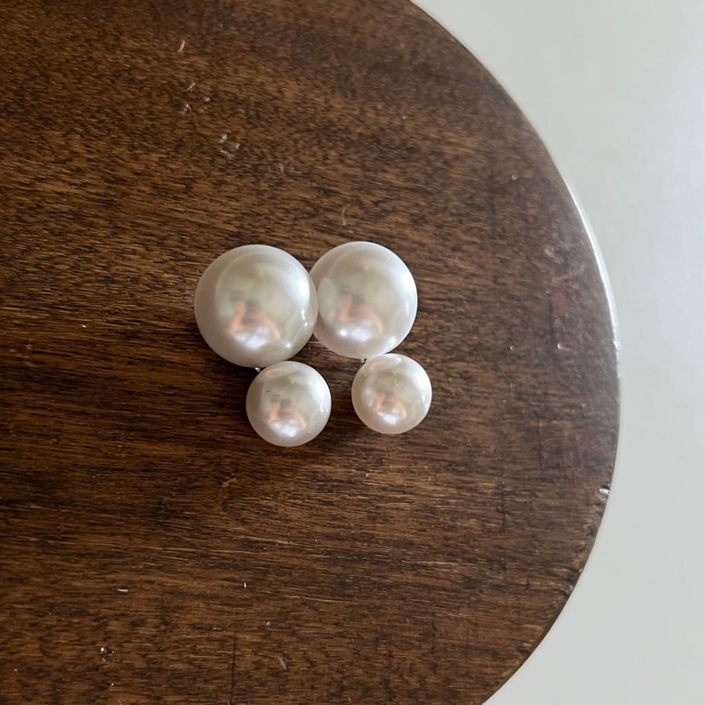 Double Pearl Earrings