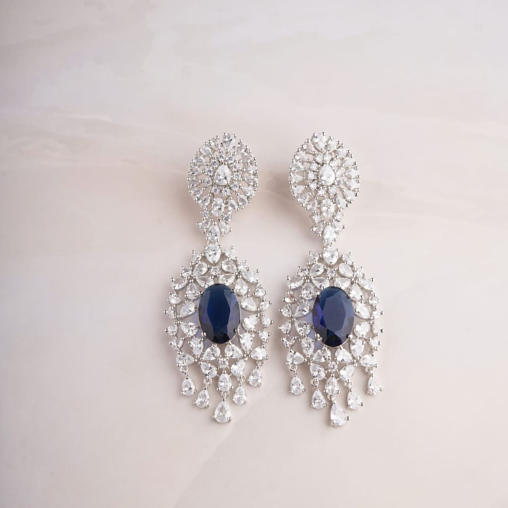 Etasha Earrings - Blue