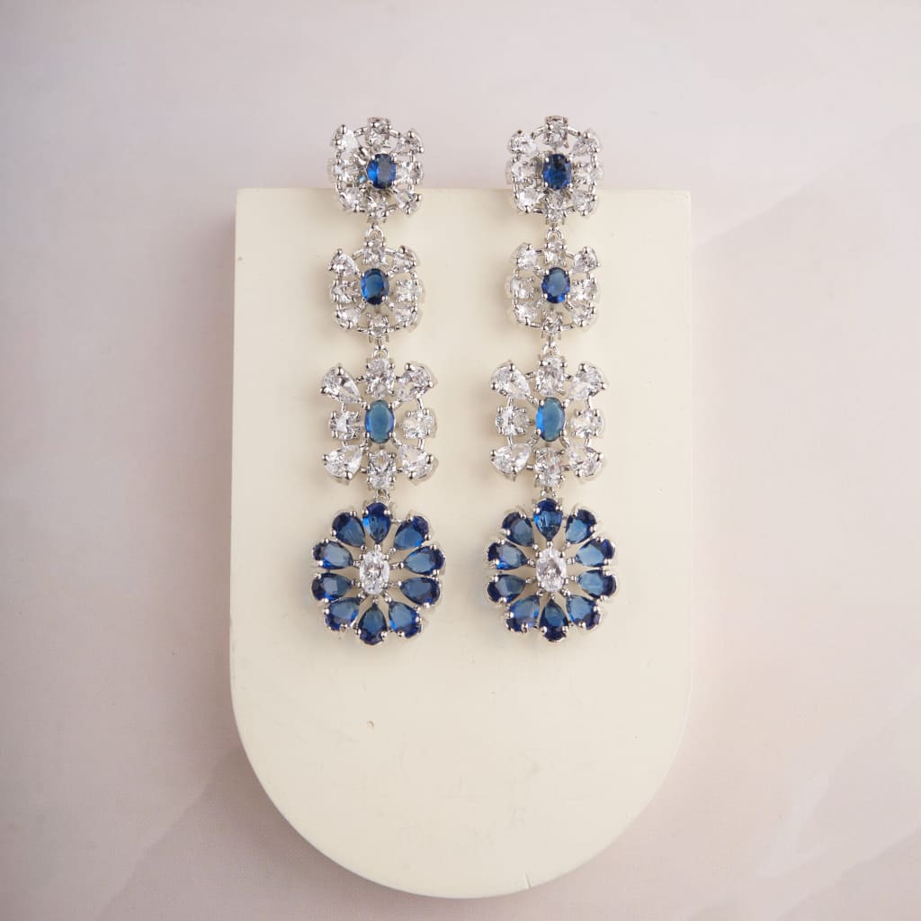 Everly Earrings - Blue