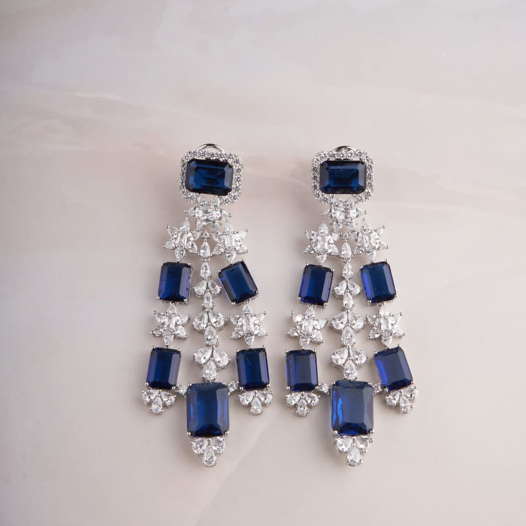 Farheena Earrings - Blue