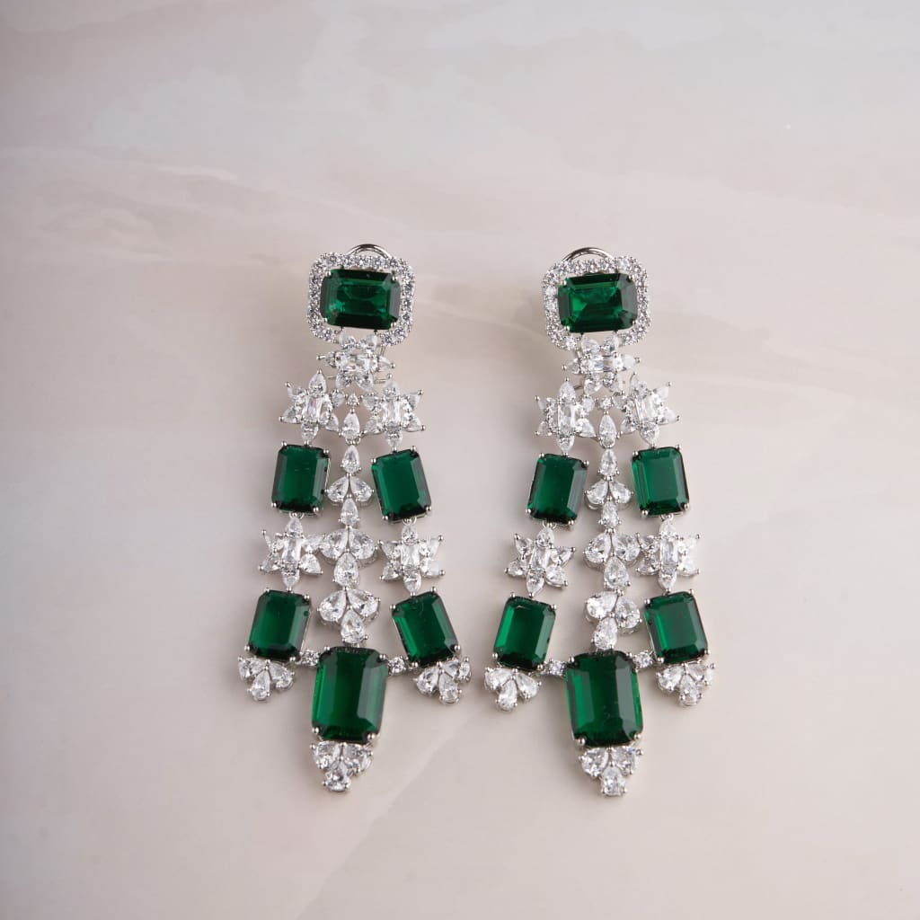 Farheena Earrings - Green