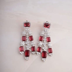 Farheena Earrings - Red