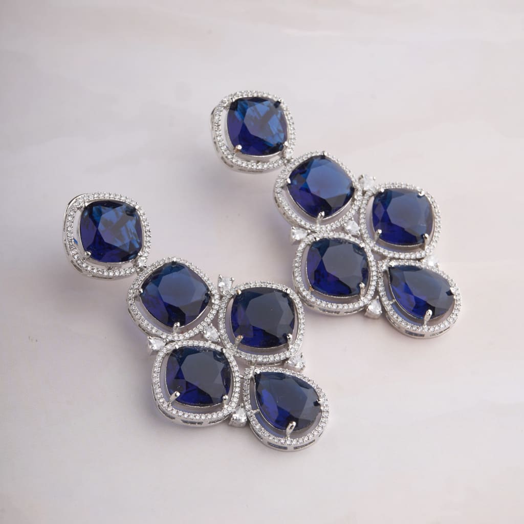 Fez Earrings - Blue