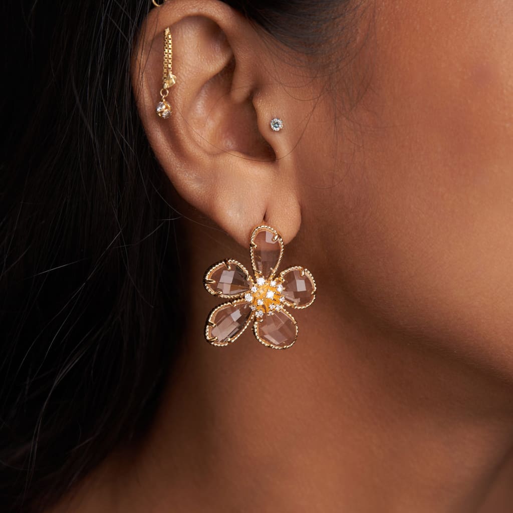 Flower Pink Earrings