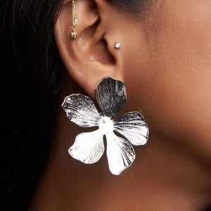 Folded Flower Earrings