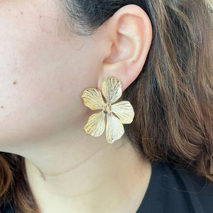Folded Flower Earrings