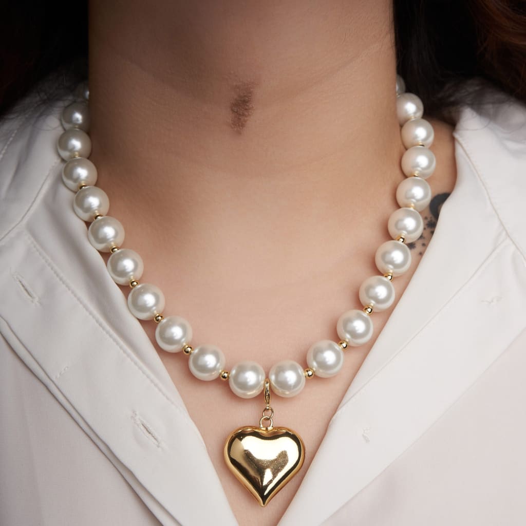 Heart Pearl Necklace