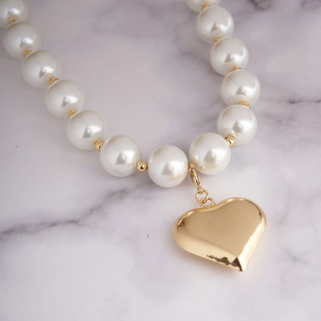 Heart Pearl Necklace