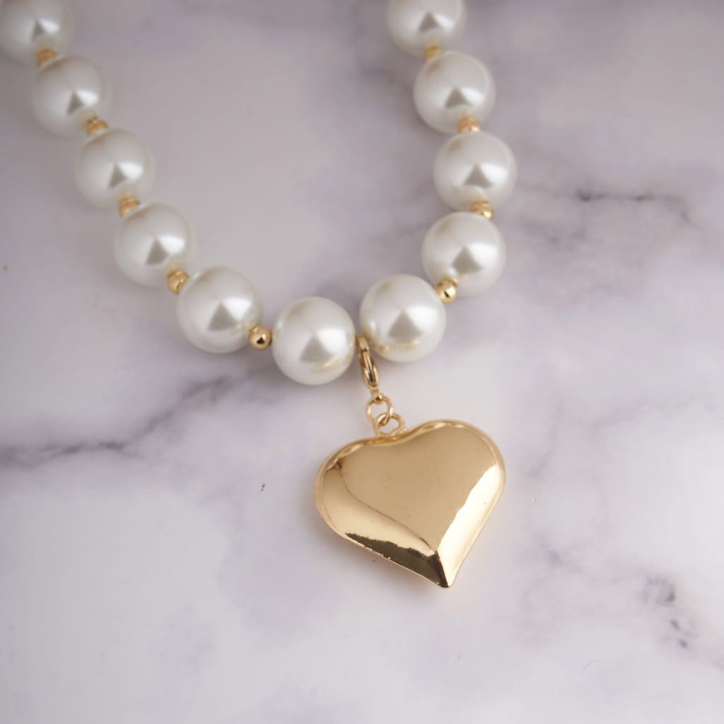 Heart Pearl Necklace