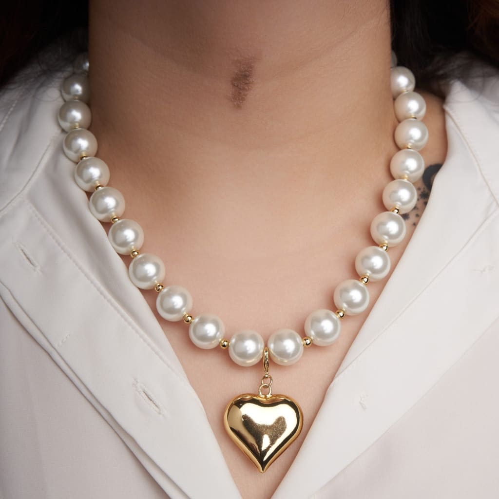 Heart Pearl Necklace