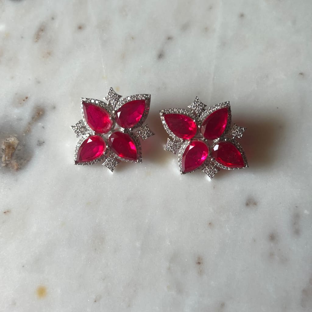 Diana Earrings - Red