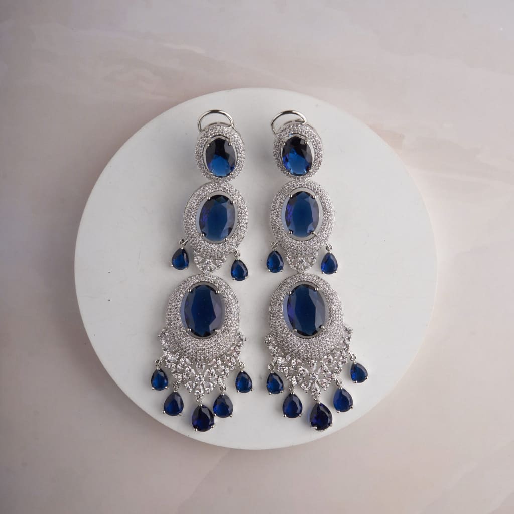 Ishir Earrings - Blue