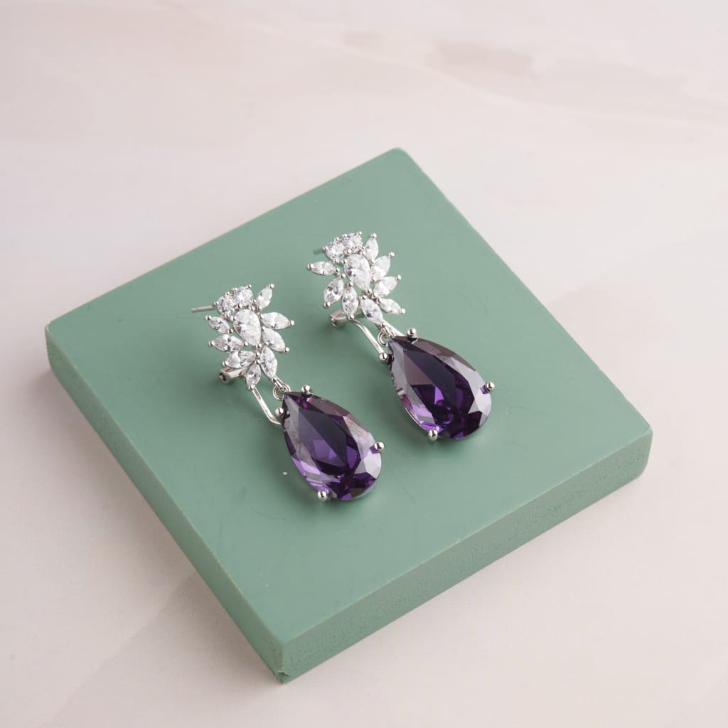 Jaslyn Earrings - Purple