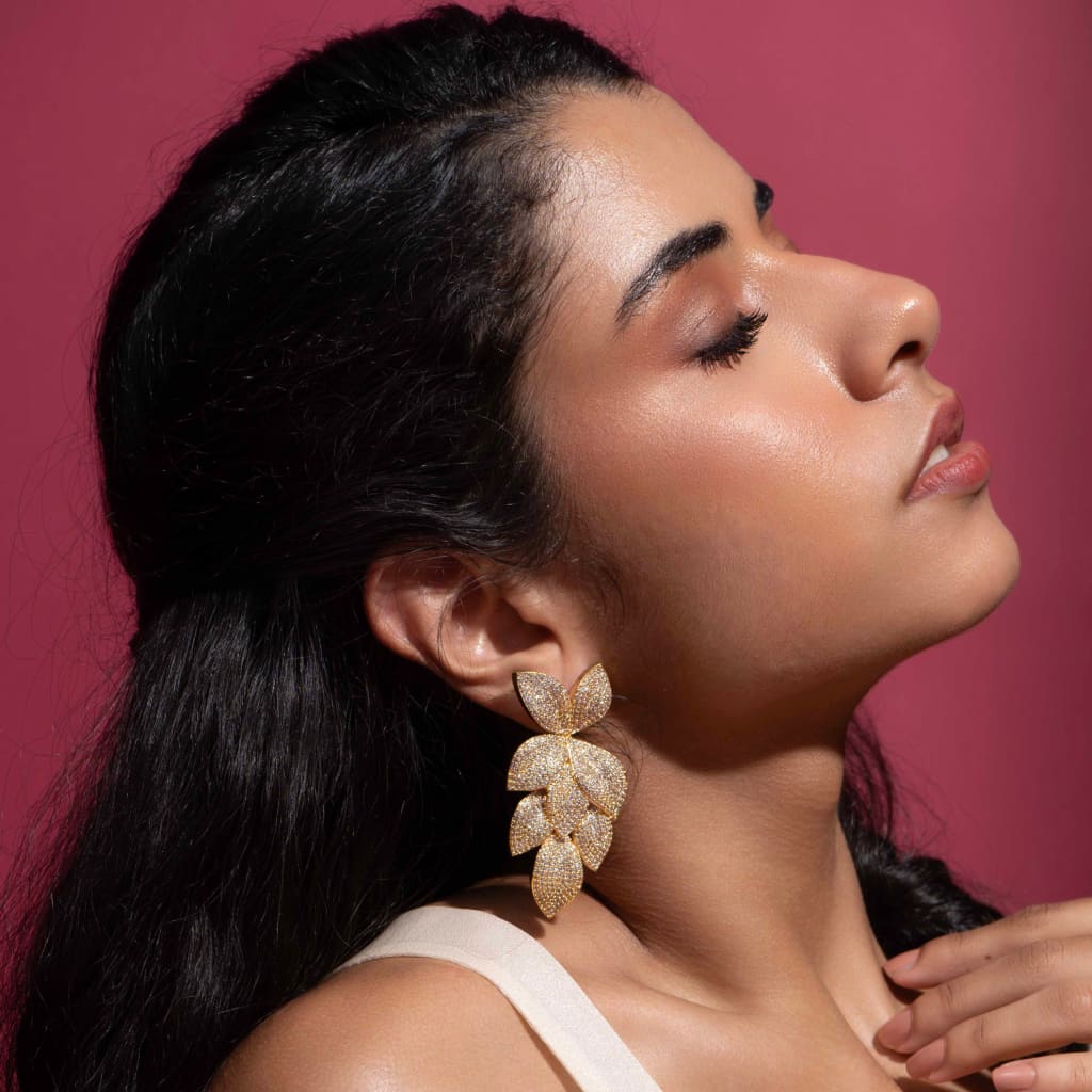 Leaf Earrings - Gold