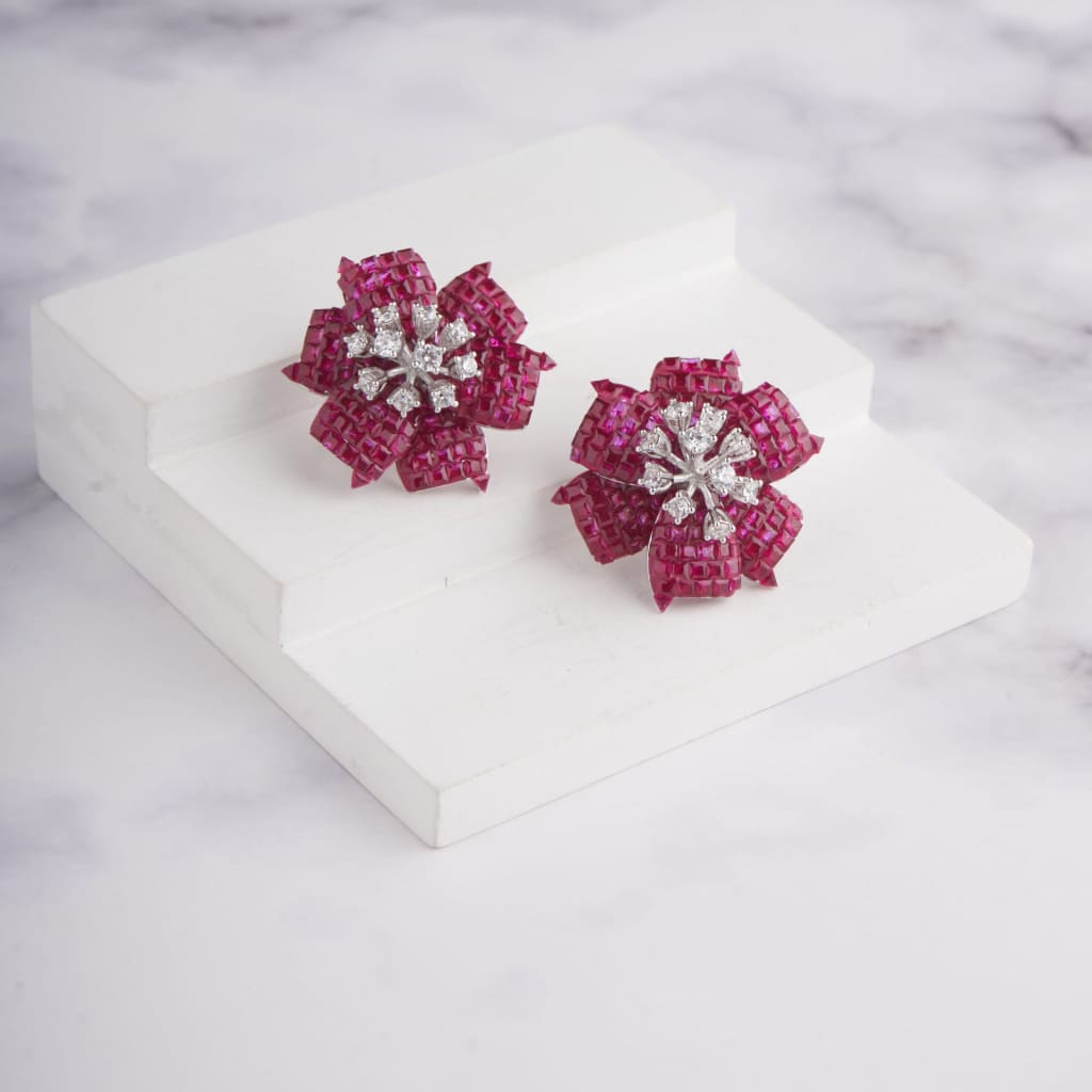 Liliane Earrings - Red