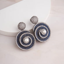 Load image into Gallery viewer, Lucetta Earrings - Blue&amp;White
