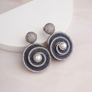 Lucetta Earrings - Blue&White