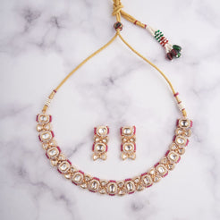 Mahnoor Necklace Set - Red