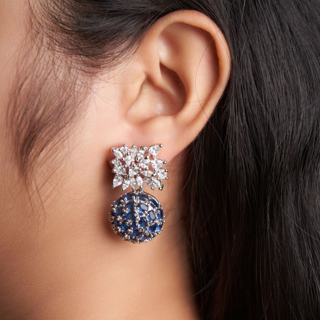 Mannat Earrings - Blue