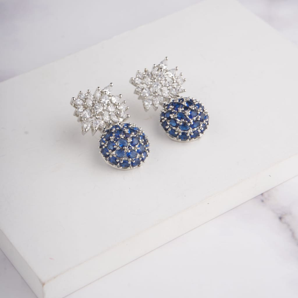 Mannat Earrings - Blue