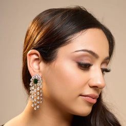 Manvi Earrings - Green