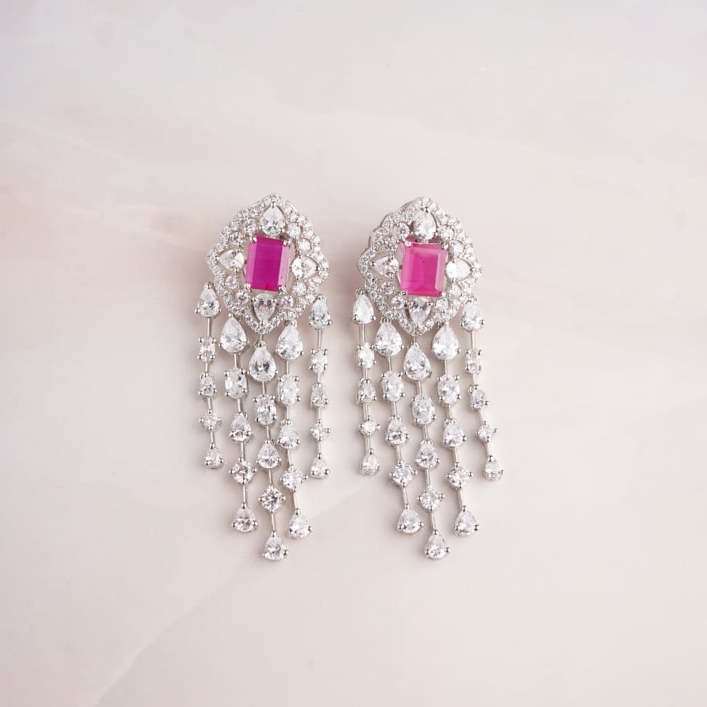 Manvi Earrings - Red