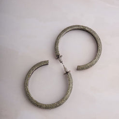 Maxi Hoop Earrings - Light Green