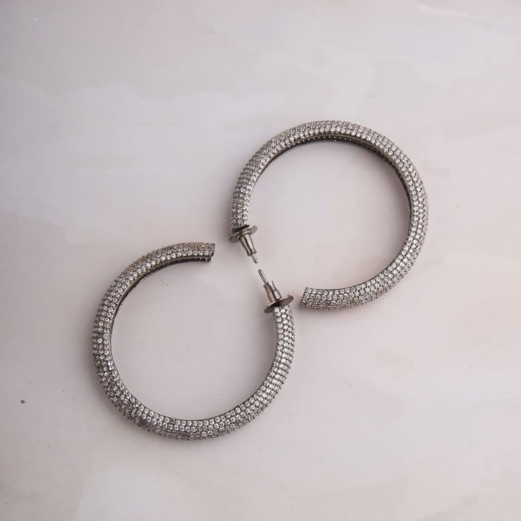 Maxi Hoop Earrings - White