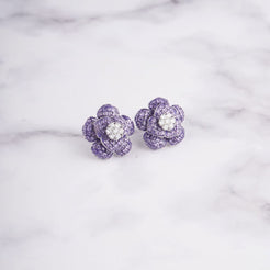 Mayrose Earrings - Purple