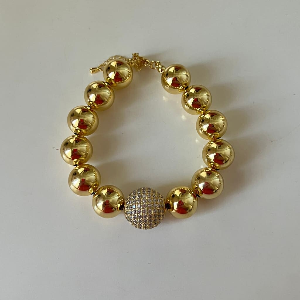 Metal Dia Ball Bracelet