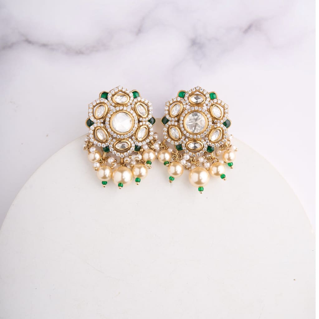 Mihra Earrings - Green